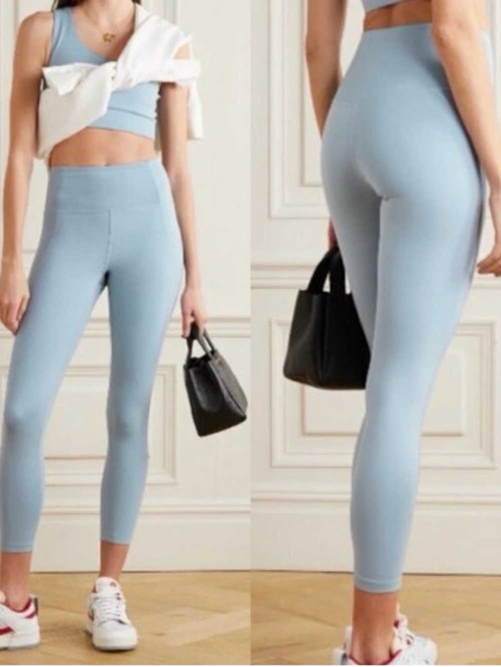 girlfriend collective High-Waisted Pale Blue Leggings